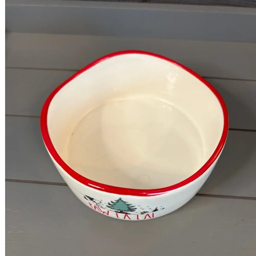 Rae Dunn Peanuts Snoopy Pet Christmas Bowl